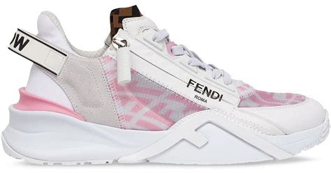 pink fendi sneakers|fendi flower applique sneakers.